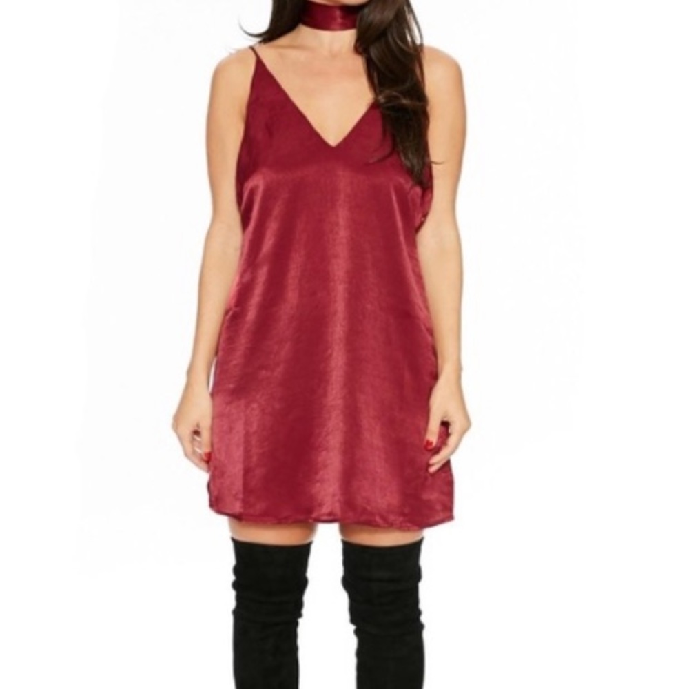 Naked Wardrobe Crushin in Velvet Dress
